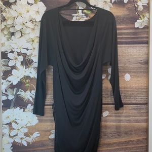 NWT BCBGMAXAZRIA Long-sleeve Draped Back Tunic